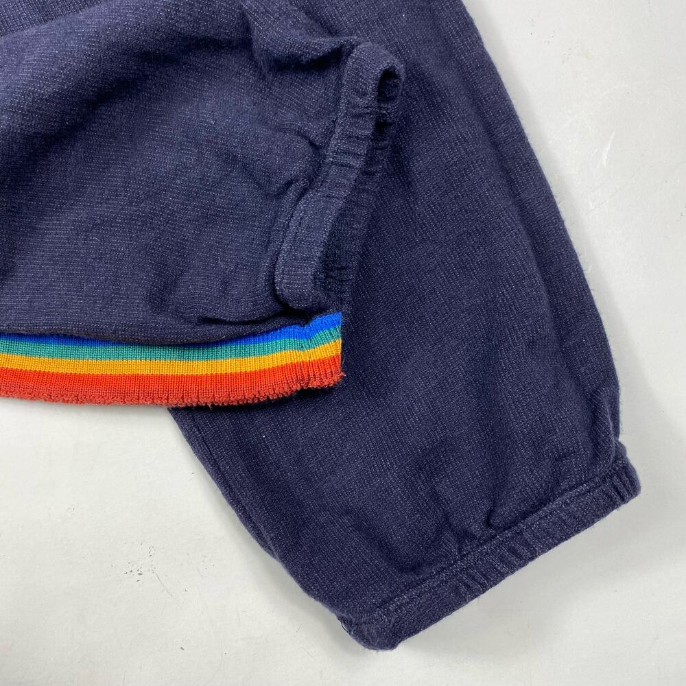 MONROW Rainbow Stripe Joggers Sweat Pants in Neptune Womens Sm HB0128-27 - Picture 5 of 8